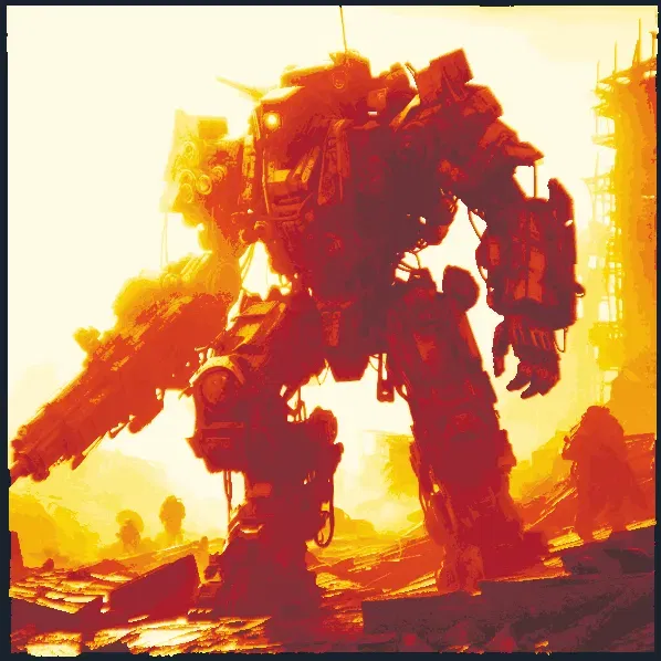 Chiến binh mech 6 - Tác phẩm nghệ thuật Hueforge - Image 1