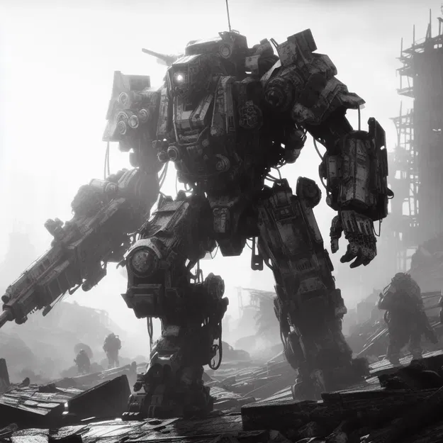 Chiến binh mech 6 - Tác phẩm nghệ thuật Hueforge - Image 2