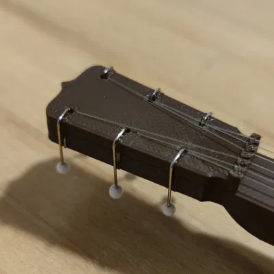 Mô hình guitar mini cổ điển với giá đỡ