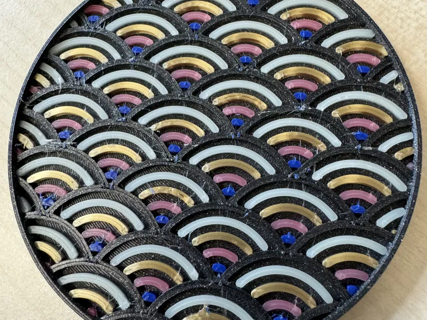 Đế lót ly đa sắc Kanagawa Wavepattern cho Prusa XL - Image 1