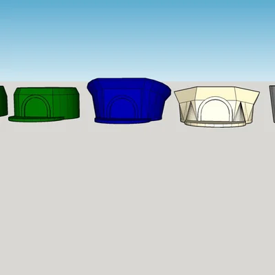 Bộ mũ quân đội Mini 13: Set 8 cho nhân vật 3D