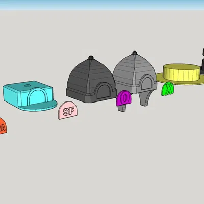 Bộ mũ có logo cho nhân vật Mini 13: Set 5