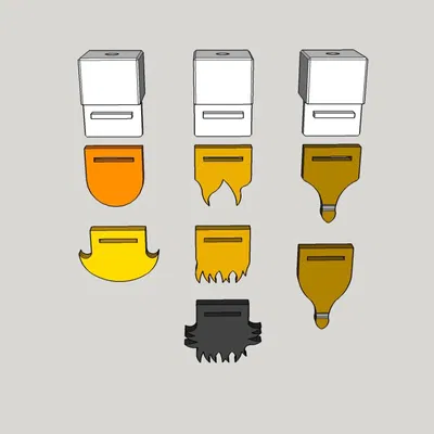 Bộ râu cho đầu Mini 13 với nhiều kiểu dáng khác nhau