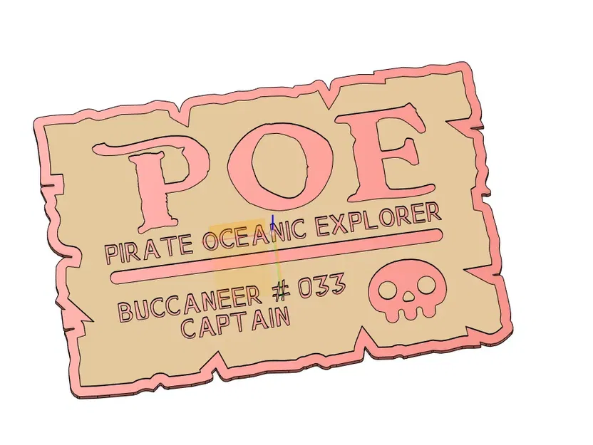 Thẻ nhận diện Thuyền trưởng Hải tặc POE - Image 1