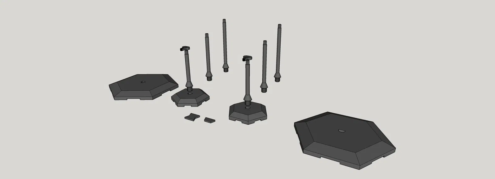 Giá đỡ hình Mini 13 với đế lục giác và chiều cao điều chỉnh - Image 3