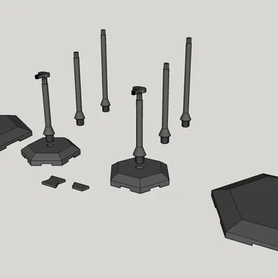 Giá đỡ hình Mini 13 với đế lục giác và chiều cao điều chỉnh