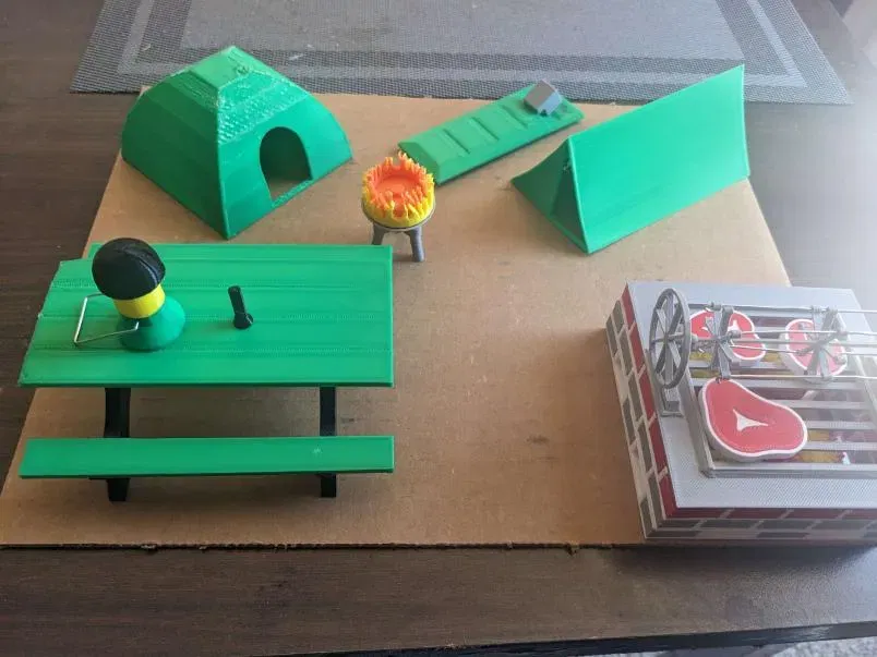 Bộ đồ chơi cắm trại Mini 13 với lều và đèn pin - Image 5