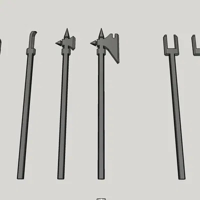 Bộ vũ khí cận chiến Mini 13: Thiết kế vũ khí polearm