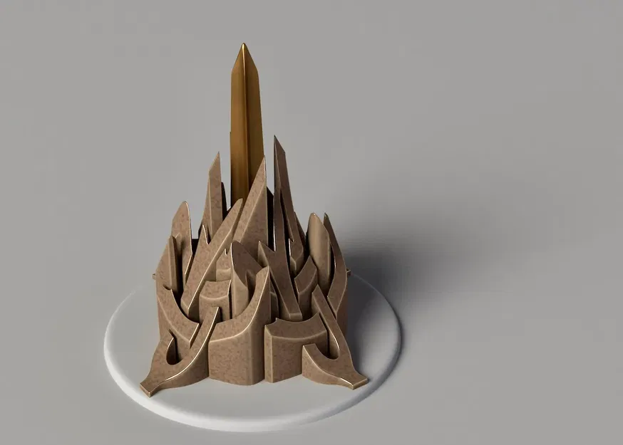 Mô hình điêu khắc trừu tượng hình chóp tinh tế - Image 1