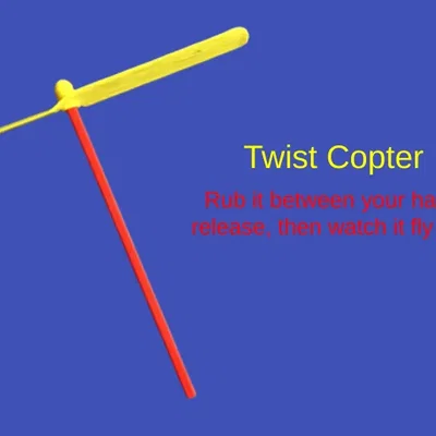 Máy bay giấy quay Twist Copter thú vị