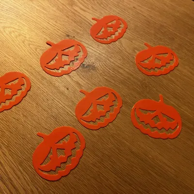 Đầu bí phẳng in nhanh cho Halloween