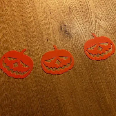 Đầu bí phẳng in nhanh cho Halloween