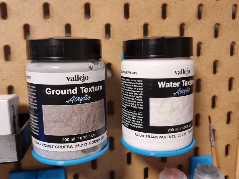 Giá đỡ hộp Vallejo Texture trên kệ IKEA Skadis - Image 1