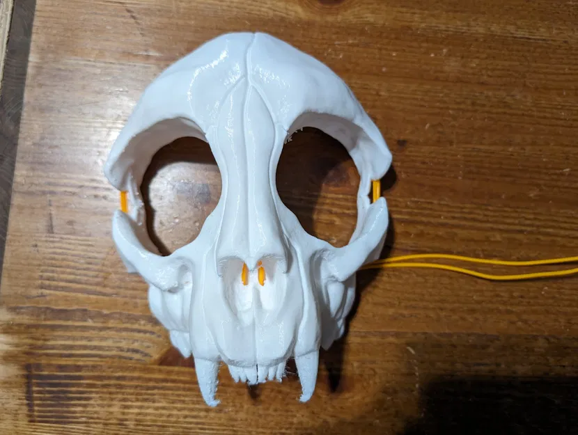 Mặt nạ đầu lâu mèo phiên bản dây EL - Image 2