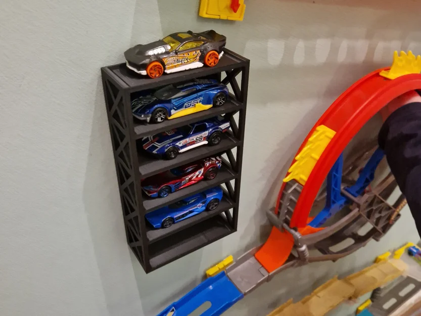Giá đỡ Hot Wheels treo tường cho 6 xe ô tô - Image 1