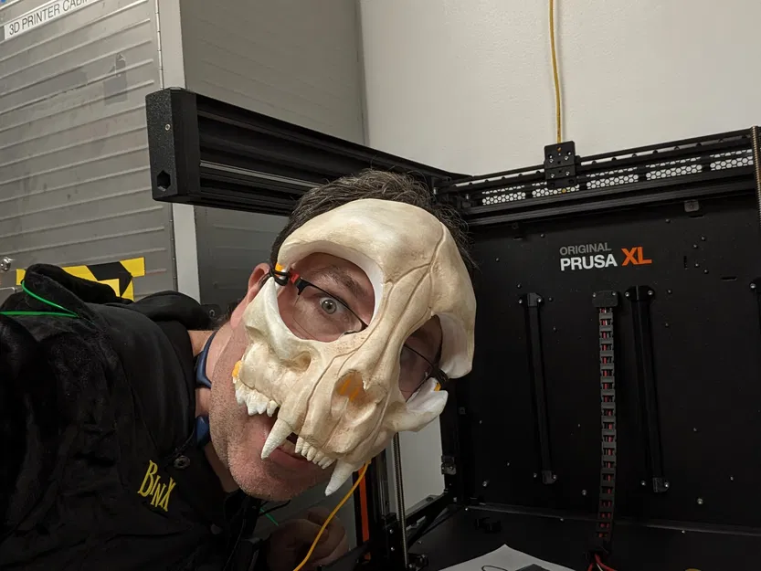 Mặt nạ đầu lâu mèo phiên bản dây EL - Image 3