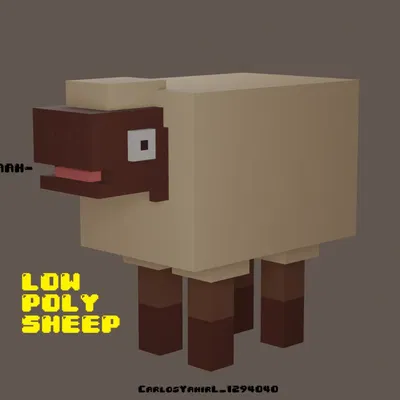 Cừu Low Poly dễ thương để in 3D
