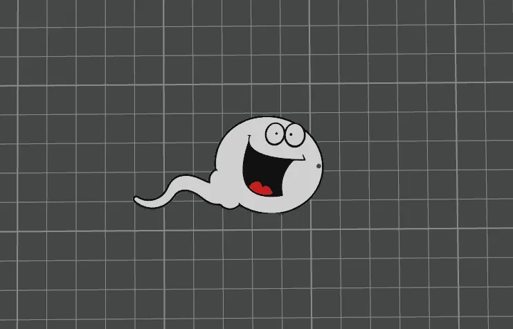 Móc khóa hình tinh trùng "Herm" hài hước - Image 1