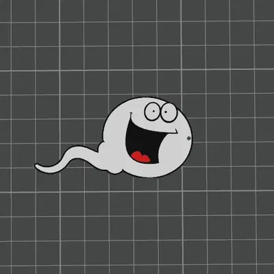 Móc khóa hình tinh trùng "Herm" hài hước