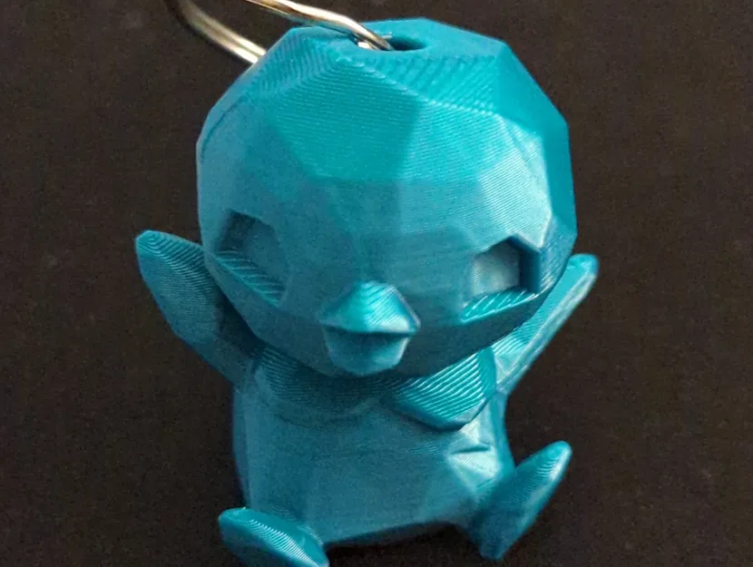 Móc khóa Piplup phong cách low-poly in 3D - Image 1