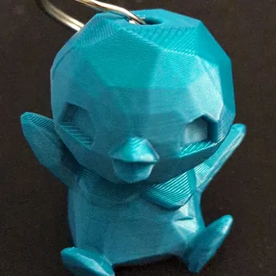 Móc khóa Piplup phong cách low-poly in 3D