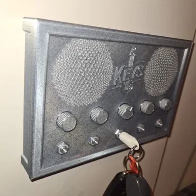 Giá treo chìa khóa kiểu ampli in 3D với núm điều chỉnh di động