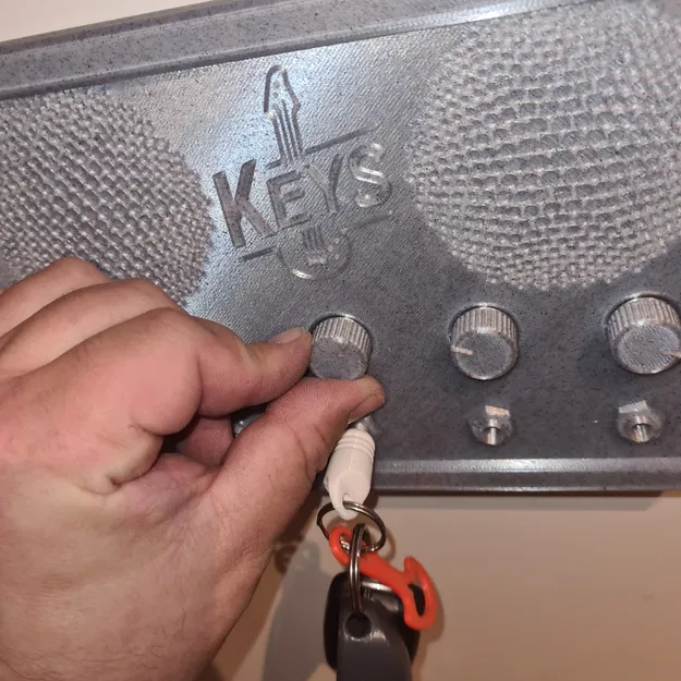 Giá treo chìa khóa kiểu ampli in 3D với núm điều chỉnh di động - Image 5