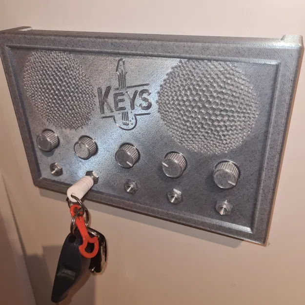 Giá treo chìa khóa kiểu ampli in 3D với núm điều chỉnh di động - Image 6