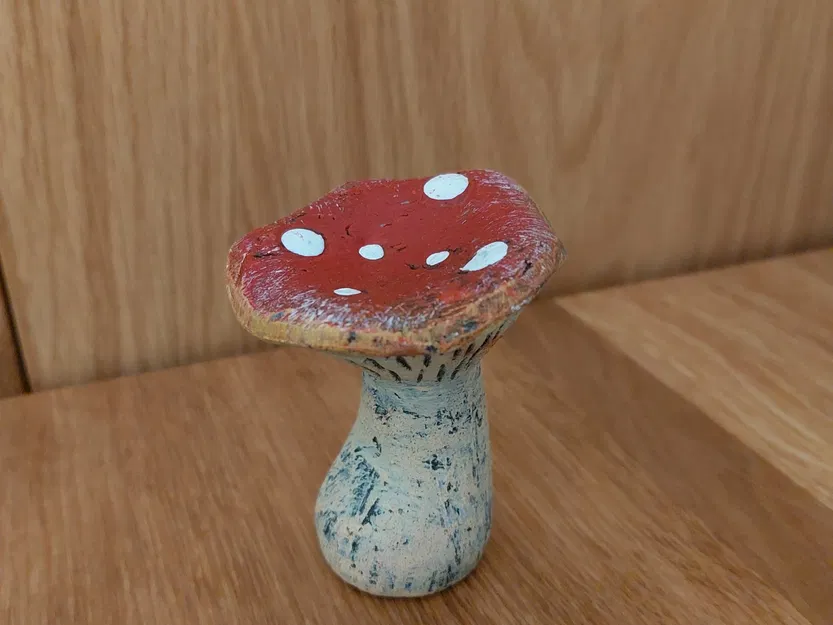 Mô hình nấm 3D in từ PLA trắng - Image 5