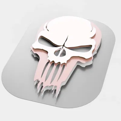 Mẫu khuôn sơn đầu lâu 3 lớp chi tiết