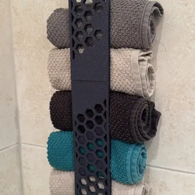 Giá treo khăn tắm hình lục giác treo tường