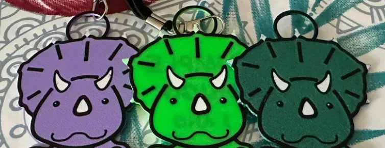 Móc chìa khóa hình khủng long dễ thương - Image 1