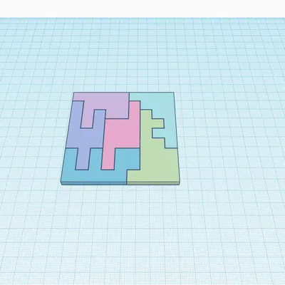 Bộ xếp hình 4 cấp độ khó với 10, 8, 6 và 4 mảnh