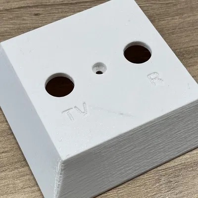 Nắp chụp ổ cắm anten TV+R với khoảng cách chân 30mm và 36mm