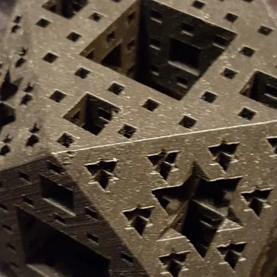 Mô hình hình khối cuboctahedron từ bọt Menger