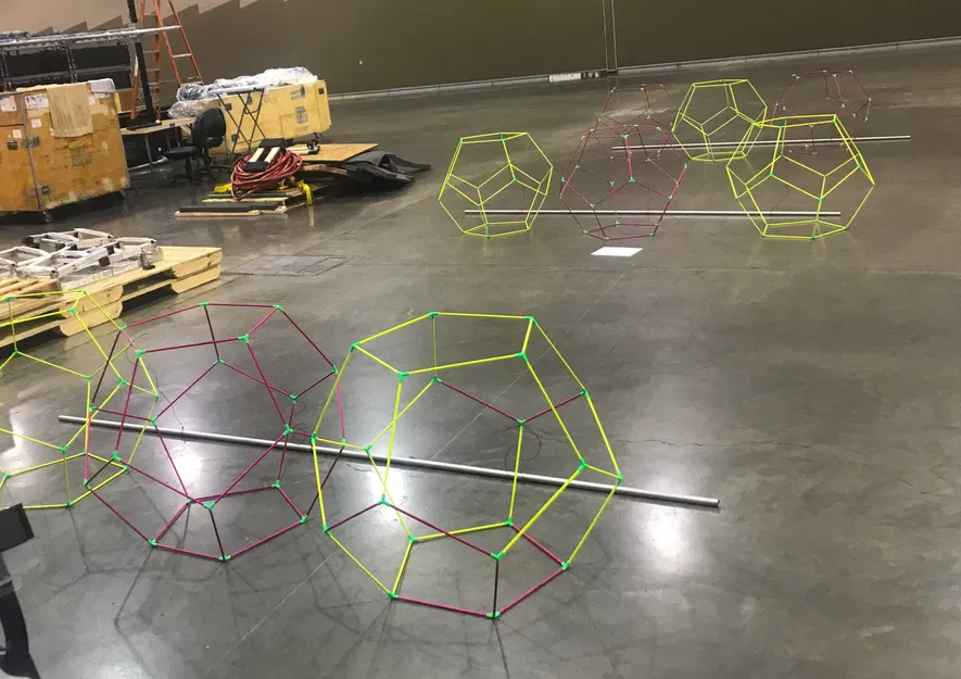 Kết nối xây dựng khối đa diện mười hai mặt bằng que gỗ 1/4 - Image 3