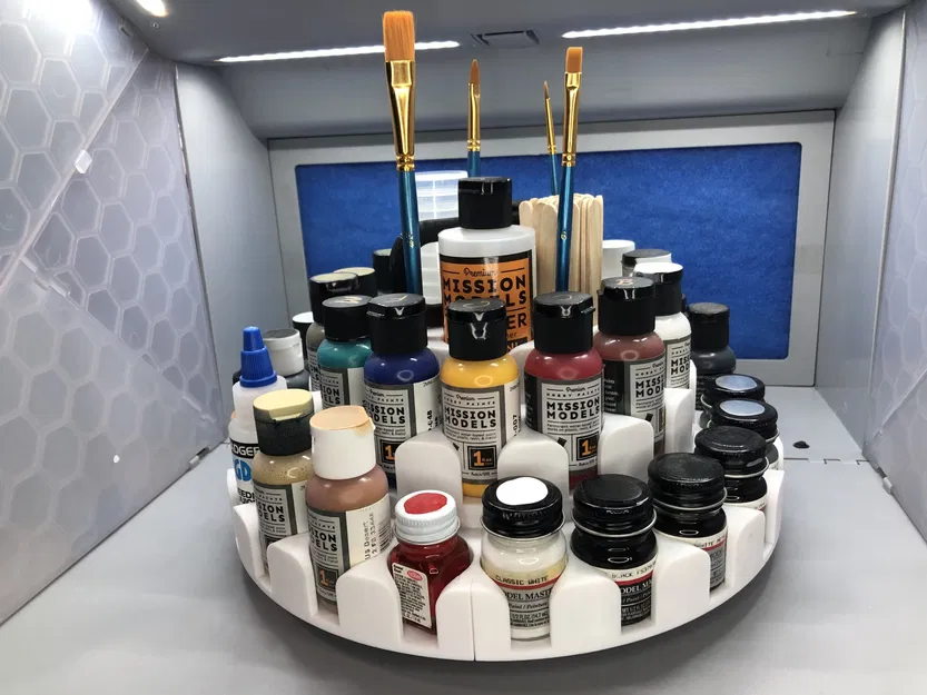 Giá đỡ sơn 35 chai với khay xoay Lazy Susan - Image 1