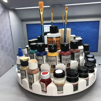 Giá đỡ sơn 35 chai với khay xoay Lazy Susan