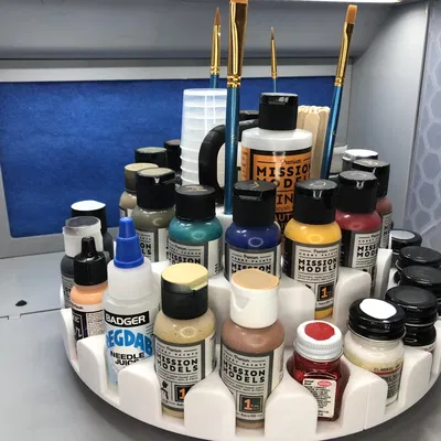 Giá đỡ sơn 35 chai với khay xoay Lazy Susan