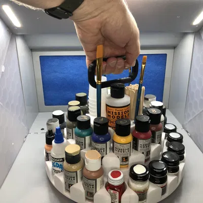 Giá đỡ sơn 35 chai với khay xoay Lazy Susan