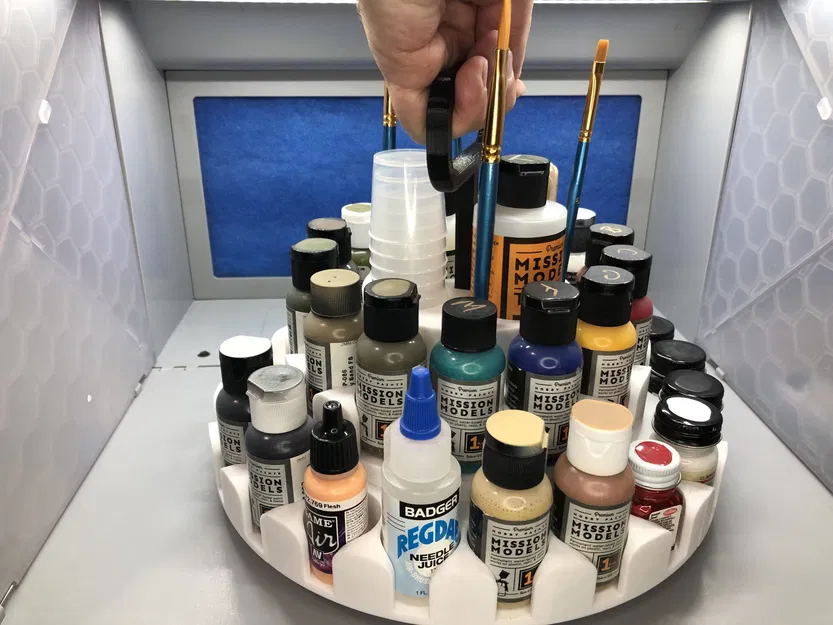 Giá đỡ sơn 35 chai với khay xoay Lazy Susan - Image 5