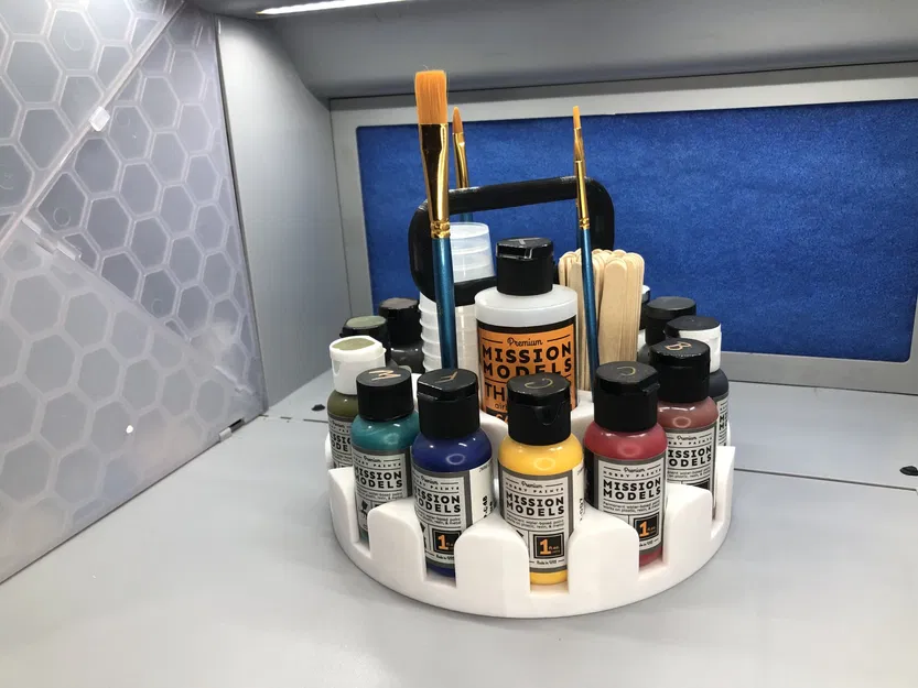 Giá đỡ sơn 35 chai với khay xoay Lazy Susan - Image 8