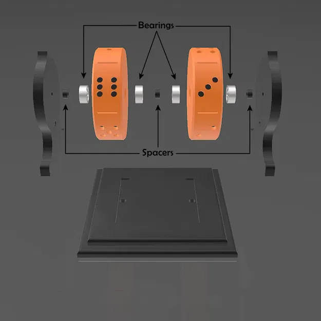 Xúc xắc quay chế tạo từ bạc đạn và nam châm - Image 3