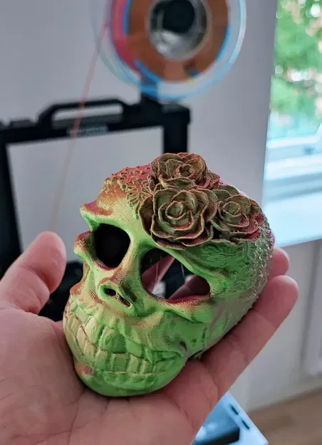 Đầu lâu hoa nghệ thuật cho in 3D - Image 1