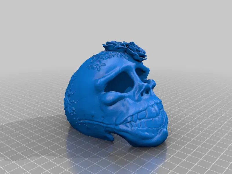 Đầu lâu hoa nghệ thuật cho in 3D - Image 2