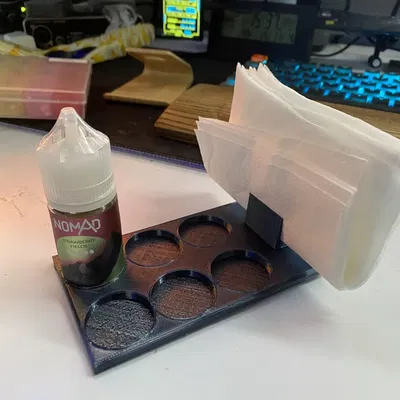 Giá đỡ chất lỏng vape 6 chai (30\60 ml) kèm giá đỡ khăn lau