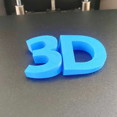 Chữ cái 3D in thử nghiệm cho máy in 3D