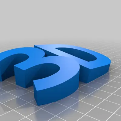 Chữ cái 3D in thử nghiệm cho máy in 3D