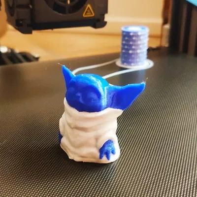 Nhân vật Baby Yoda với màu sắc kép