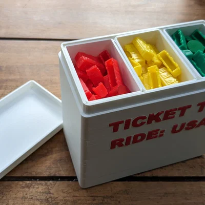 Hộp lưu trữ trò chơi board game Ticket to Ride: USA